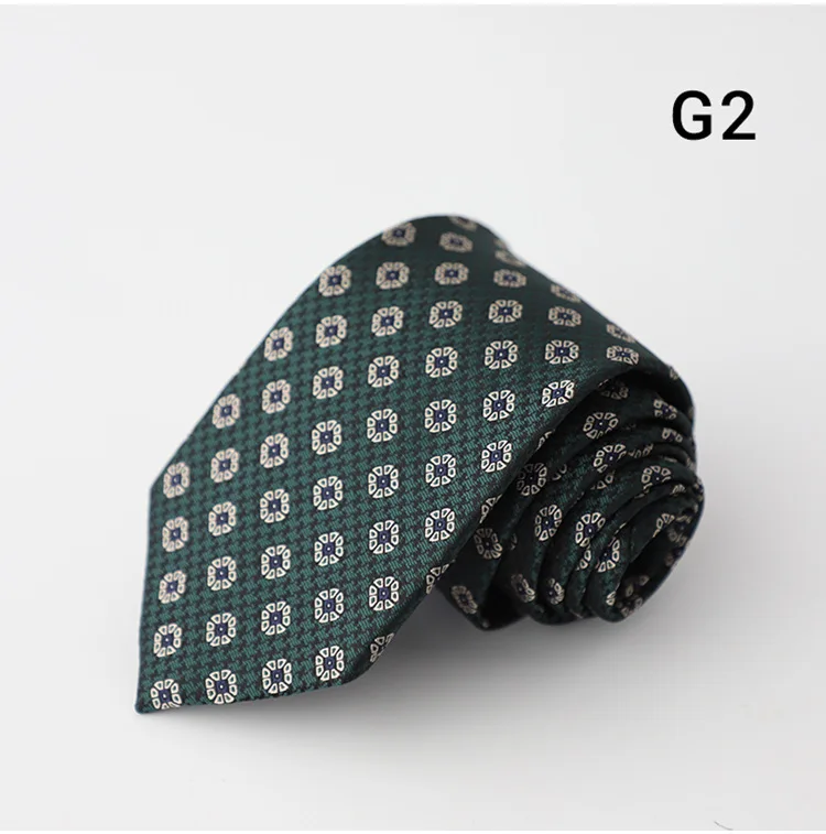 7CM Luxury Men's Formal Business Neckties Professional Polyester Jacquard Brown Navy Neck Ties Wedding Party Suit Accessories