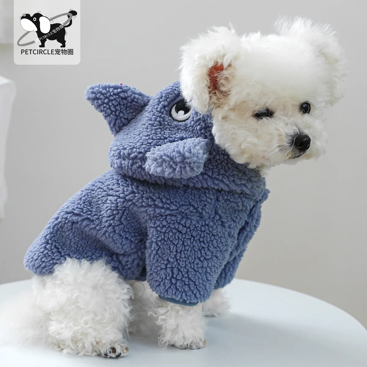 

Милая Одежда для собак и кошек, осенне-зимняя теплая толстовка с капюшоном в виде акулы, куртка для домашних животных, осенняя и зимняя Толстовка для домашних животных