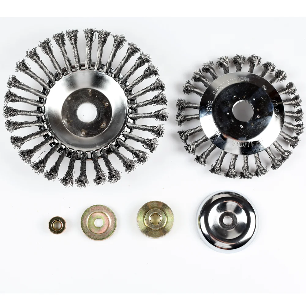 Enhanced Precision Steel Wire Wheel Brush for Lawn and Garden Trimming