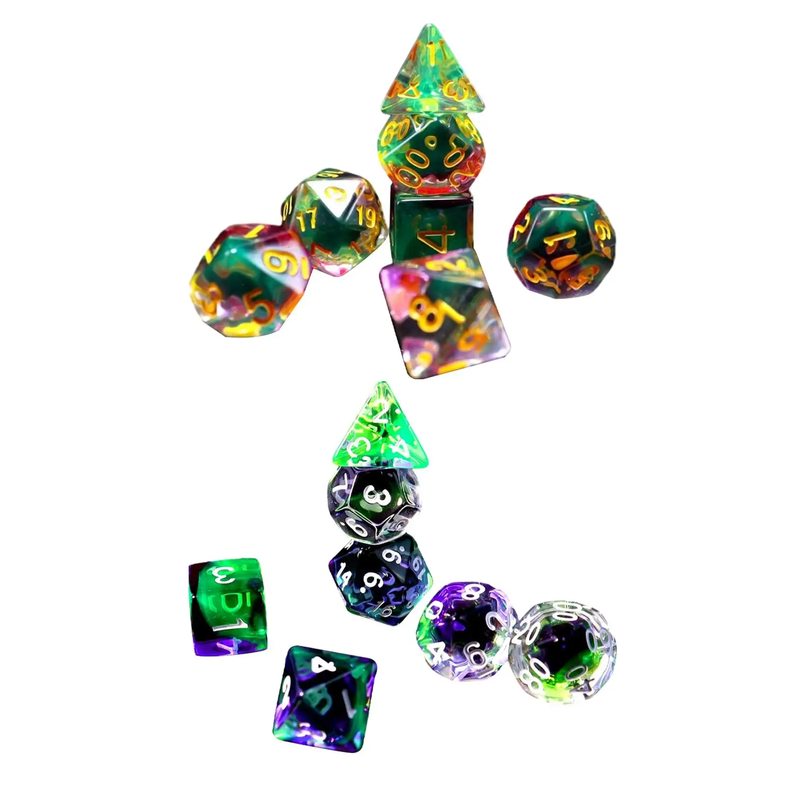 7 Pieces Polyhedral Dices Party Game Dices Party Supplies Game Dices Multi Sided Dices for Table Game Board Game Card Games 4