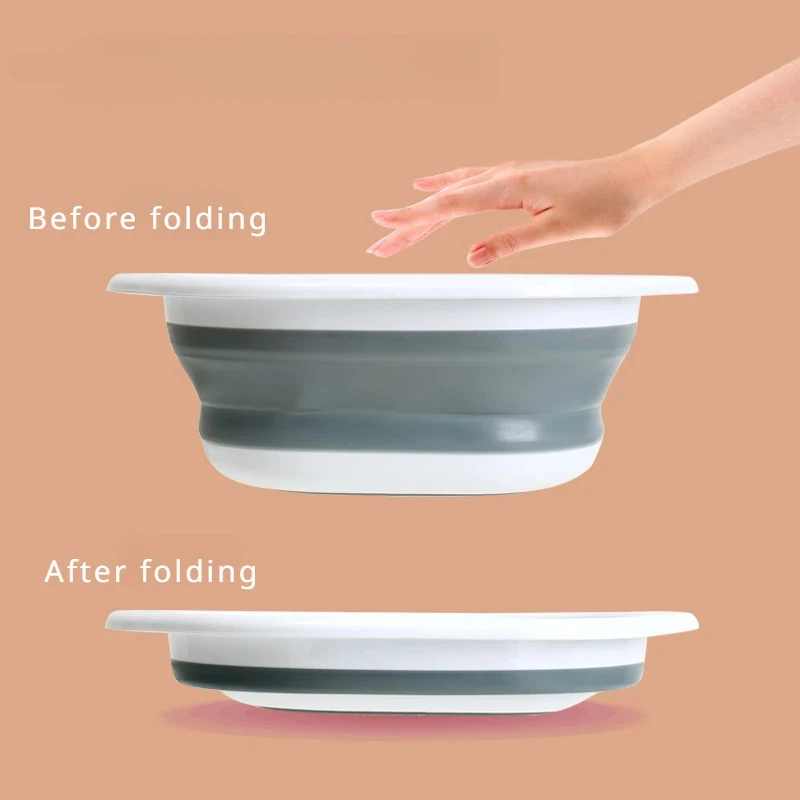 Plastic Folding Basins Portable Wash Basins Folding Laundry Tub Adult Baby Bath Basin Bathroom Kitchen Accessories