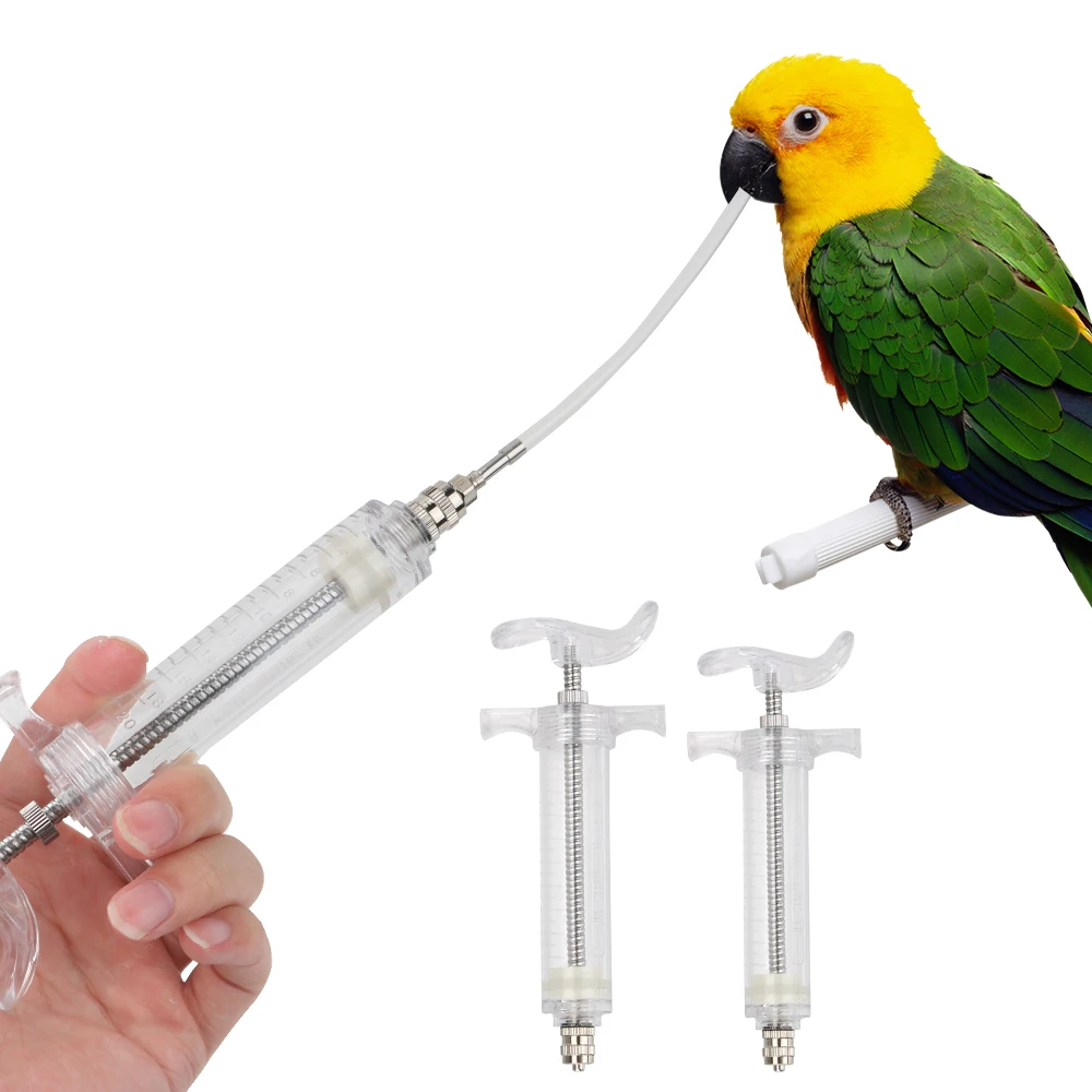 Baby Bird Feeder Adhustable 20ml/50ml Parrot Feeding Syringe Bird Supplies Hand-raised breastfeeder