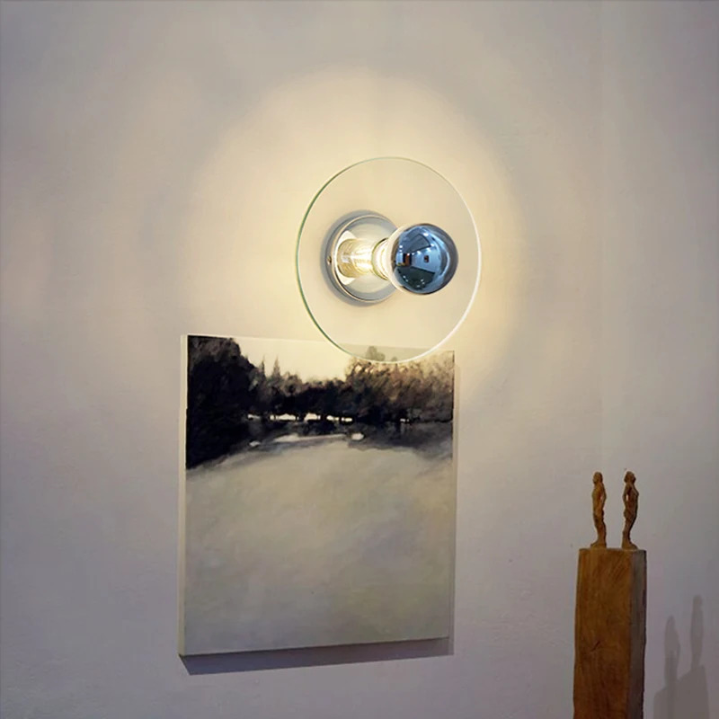 

Minimalist corridor glass wall lamp, living room background wall, display window, lighting decoration, bedroom room, bedsidelamp