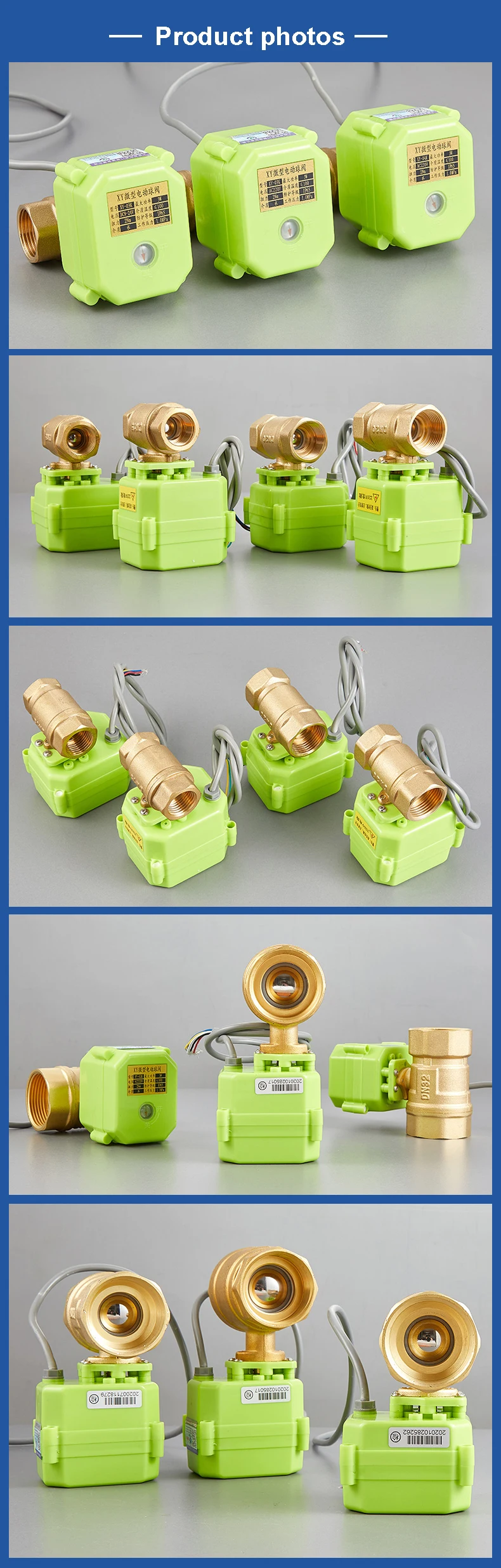 1/2" 3/4" 1" 1-1/4" Messing-Elektrokugelhahn mit Signalrückmeldung AC220V DC9V-24V Motorisierter Kugelhahn für Wasser – Detail 8