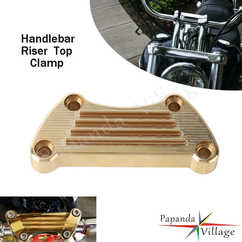 

Верхний зажим на руль CNC для мотоцикла, 25 мм, латунный, с 3-1/2 дюймовым интервалом, переходник для Harley Dyna Low Rider Street Fat Bob 883 1200 1000