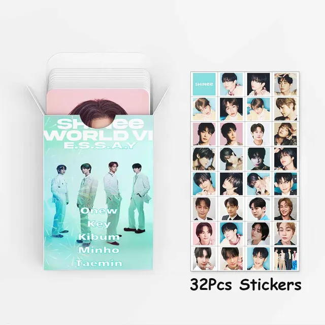 92Pcs/Set Kpop SHINee Poet l Artist Album LOMO Cards Stickers Taemin Minho Onew Key World Tour VII Fashion Photocards DIY Decal 4