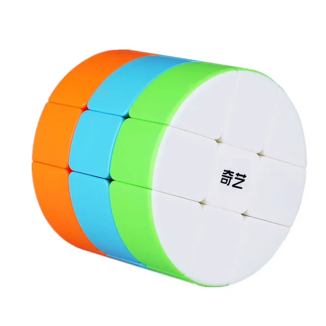 [ECube] QiYi Cylindrical Cube 3x3x3 Stickerless Strange-Shape Magic Cube Twisty Mgaic Cube Learning&amp Educational Puzzle Toys 1