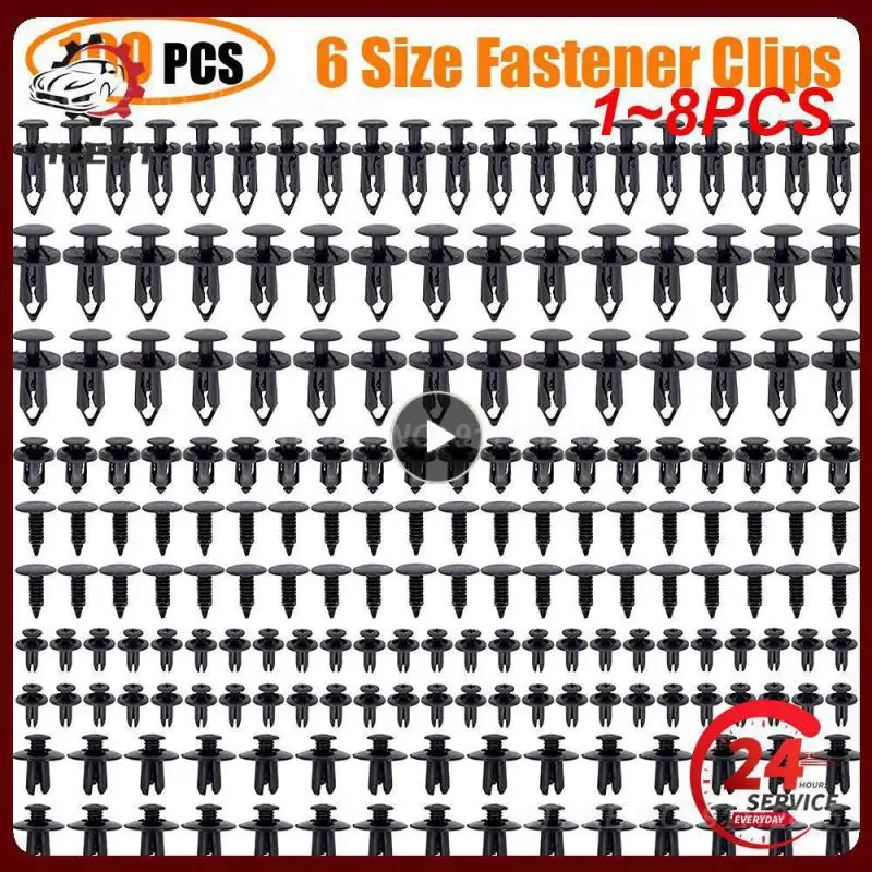 

1~8PCS Size Auto Fastener Clips Mixed Car Clips Retainer Rivet Door Panel Fender Liner Bumper Fender Trim Car Accessories
