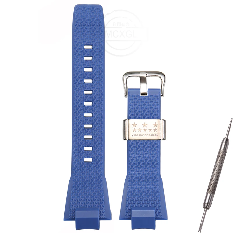 Durable Rubber Replacement Strap for Men's Sports Watches – Waterproof Resin Bracelet