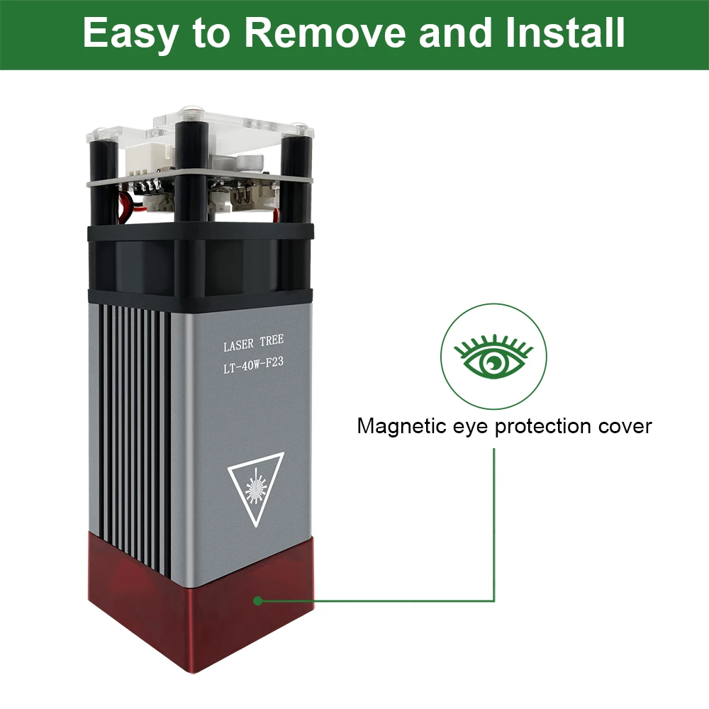 LASER TREE 4W 5W Optical Power Laser Head 450nm Blue Light TTL PWM Module For Laser Engraver Wood Cutting  DIY Woodworking Tools