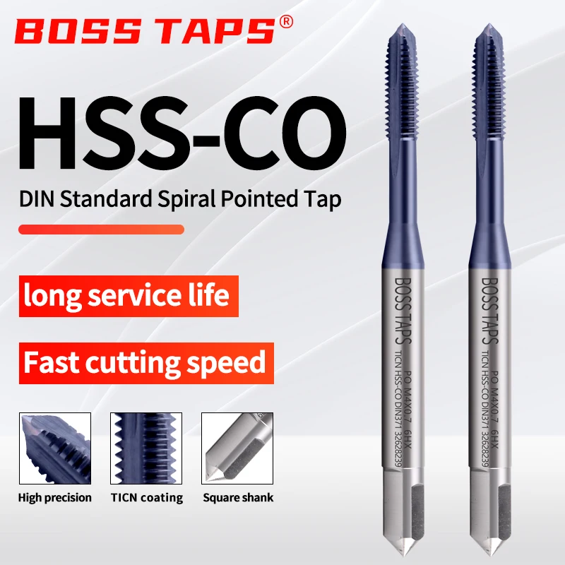 HSS-CO DIN 371 376 Standard Forming Roll Pointed Spiral Fluted Tap M2 M3 M4 M5 M6 M8 M10 M12 Machine