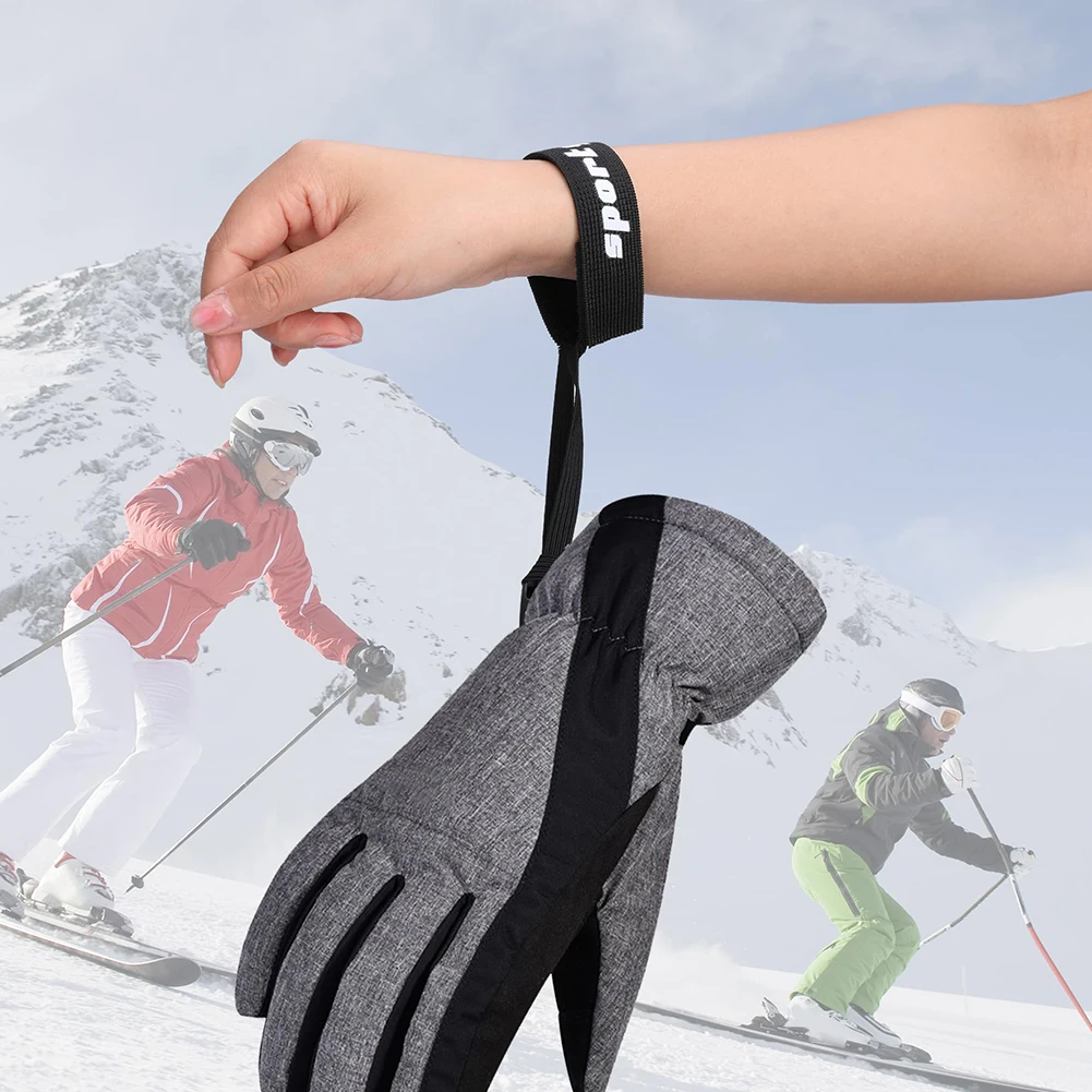 4PCS Elastic Wrist Straps for Ski Snowboard Gloves Adjustable Ski Glove Lead for Men and Women Sport Skiing Glove Safet-y Strap 2