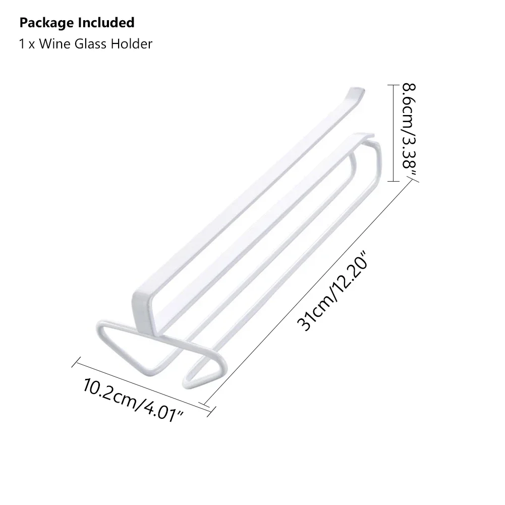 Wine Glass Holder Rack Stainless Steel Wine Rack Glasses Storage Hanging Holder Racks Under Cabinet Metal for Bar Kitchen wine glass holder rack