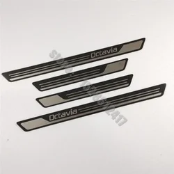 Stainless Chrome Car Door Sill Kick Scuff Plate Protector Trim Cover Guard (4pcs)