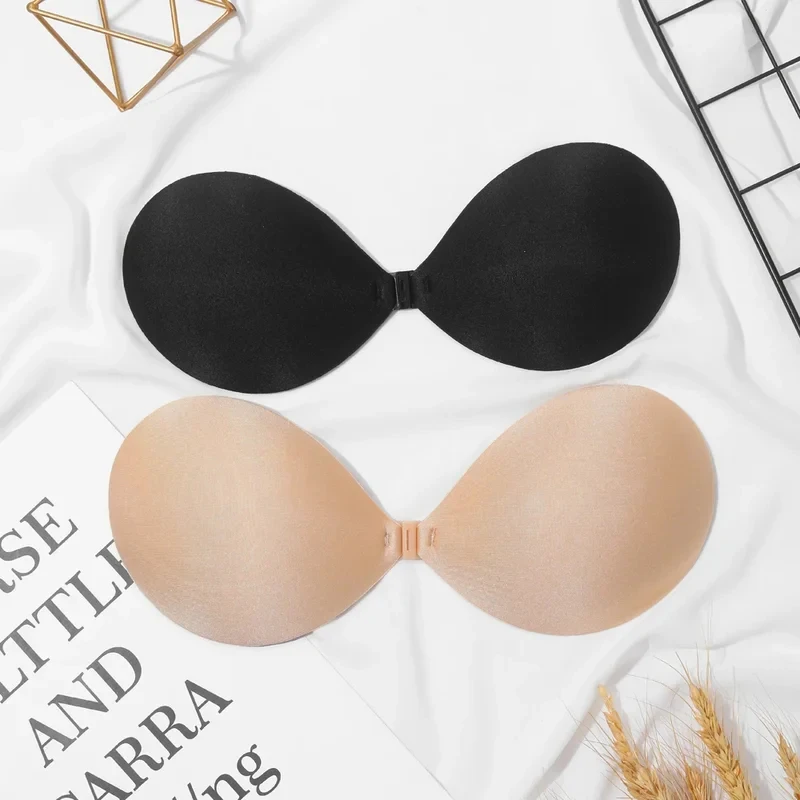1/2/3pcs Sujetador Women'S Bra Invisible Push Up Bra Self-Adhesive Silicone Seamless Front Closure Sticky Backless Strapless Bra 5