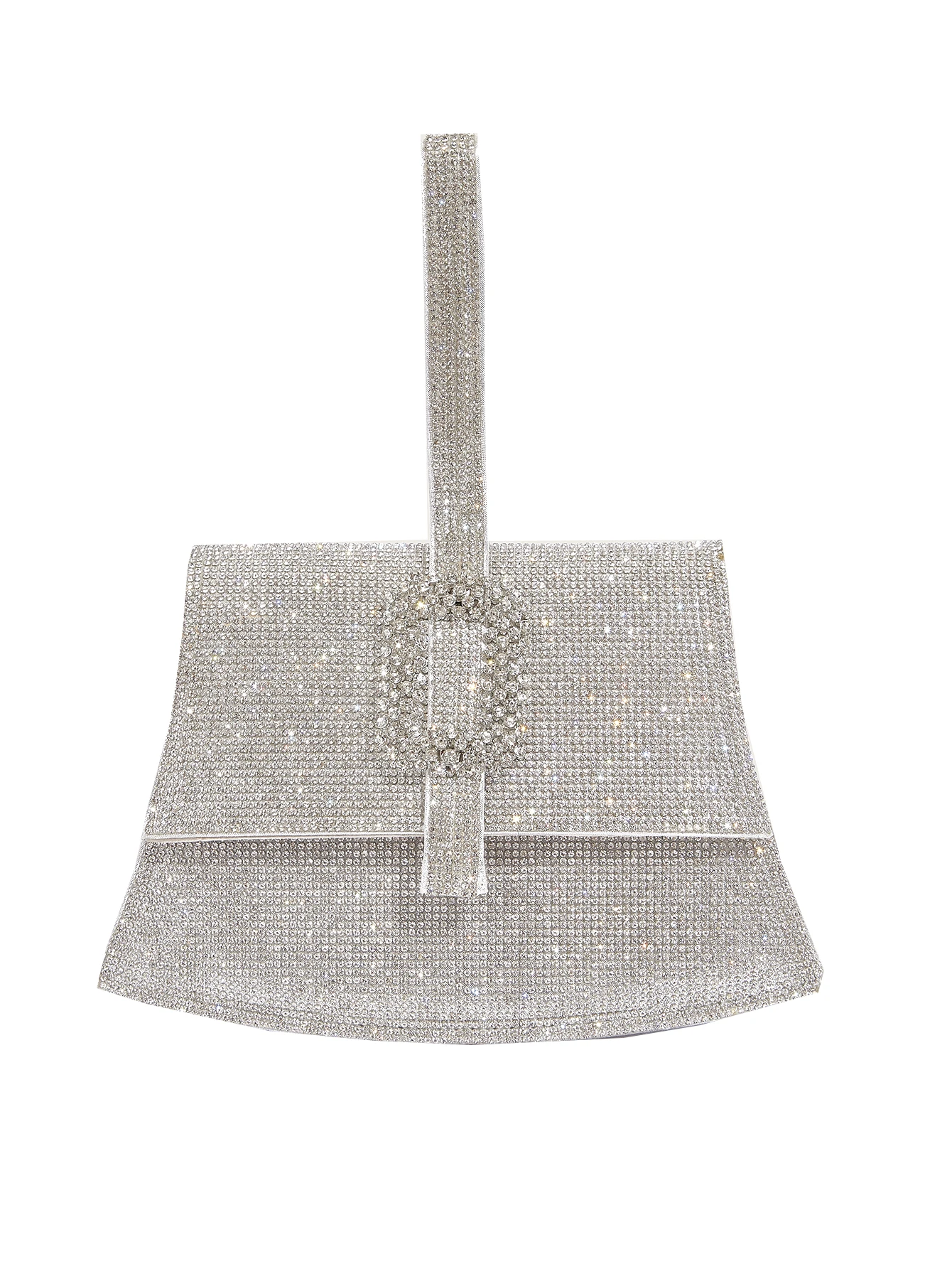 

Rhinestone Bag Shiny Gold Handbag for Women All-matching Evening Bag Elegant Chain Shoulder Bag Party Wallet