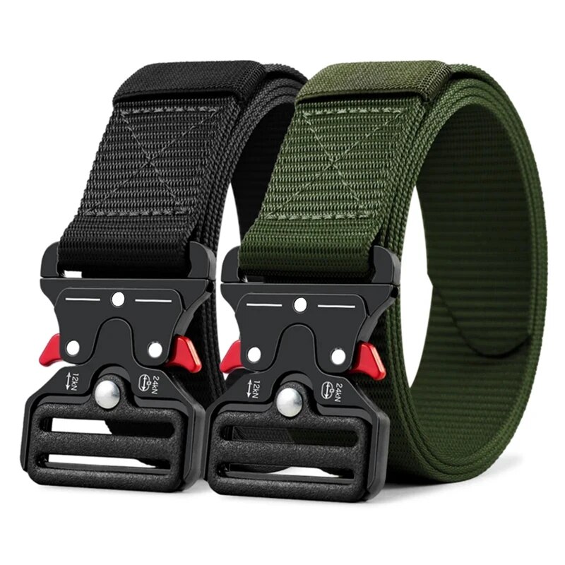  Men's Belt Outdoor Hunting Tactical Mens Belt Multifunctional Combat Survival High Quality Canvas Nylon Mens Belt Sport Belt