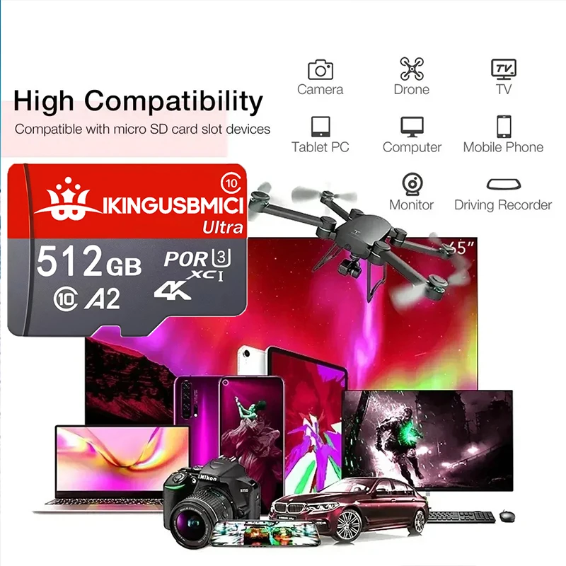 32GB 128GB 256GB SD 카드 메모리 카드 TF 카드 마이크로 TF 카드 UHS-I 4K 풀 HD 고속 전송 4K 고속 고속 GoPro M용
