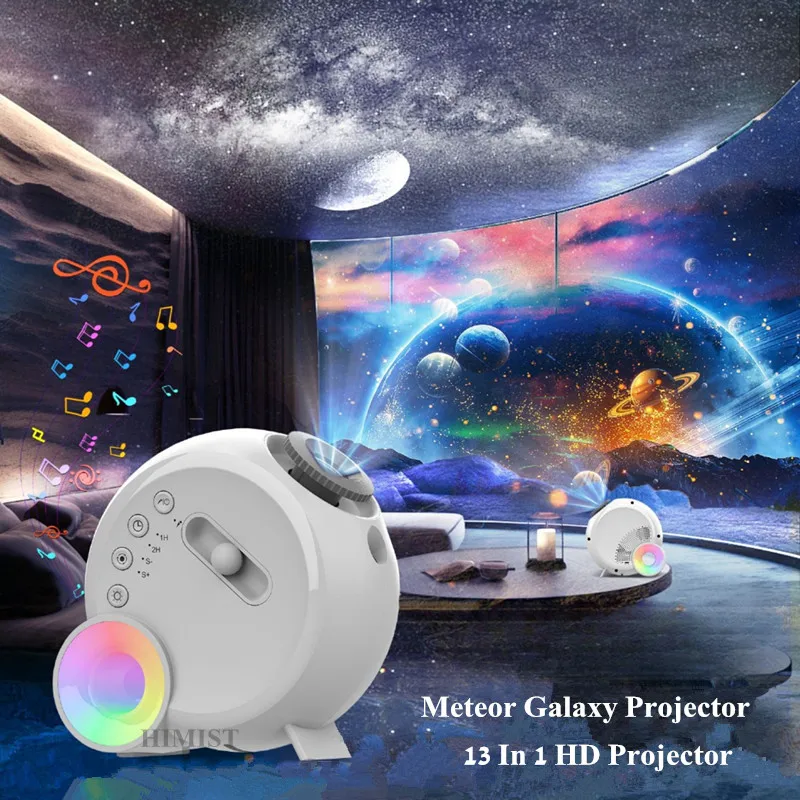 Proiettore Planetario Stellato 12 in 1 Stella Cadente con Effetto Visivo 3D Wireless e Altoparlante Proiettore di Galassie con Messa a Fuoco Ultra Nitida