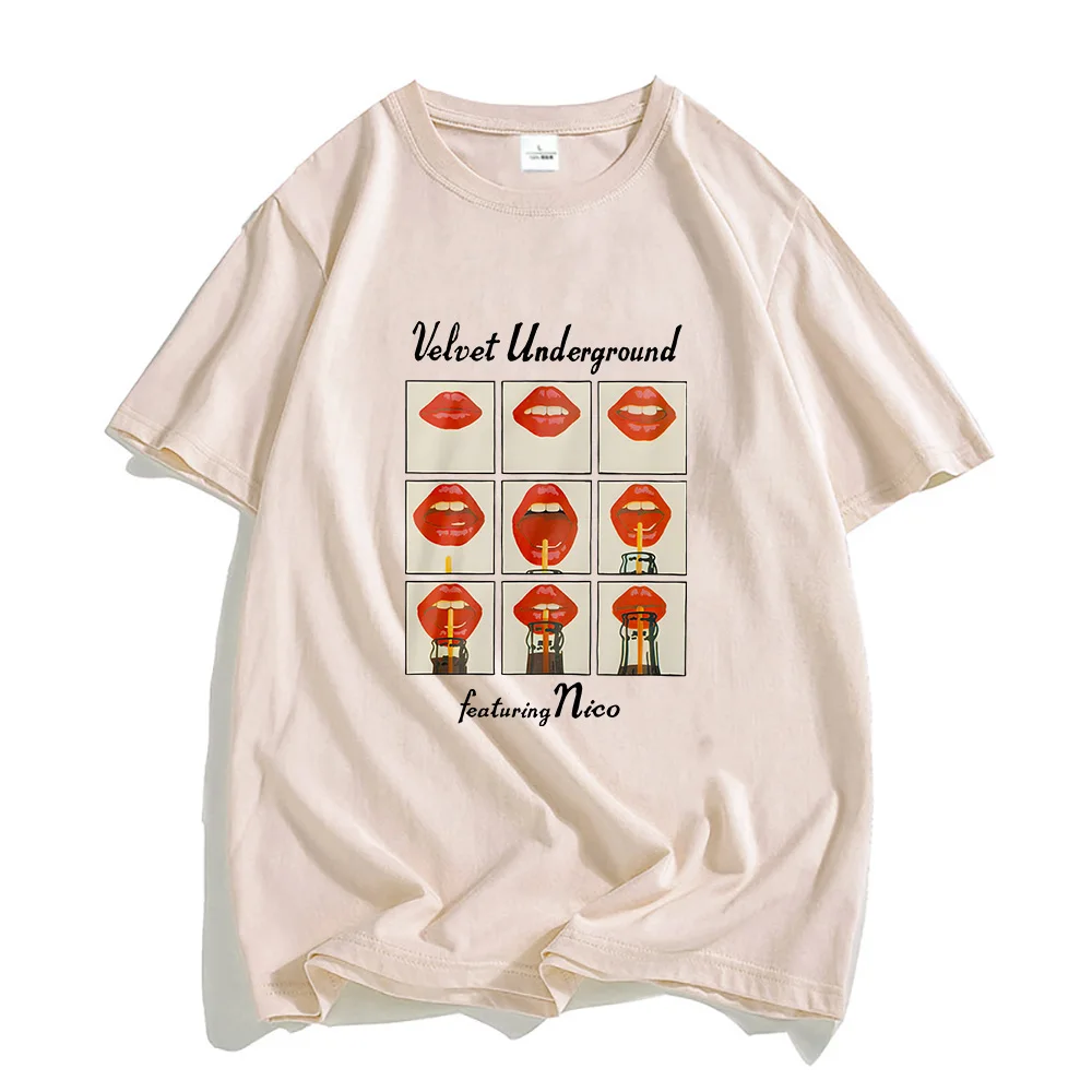 Camisetas de banda de Rock subterráneo de terciopelo para hombres