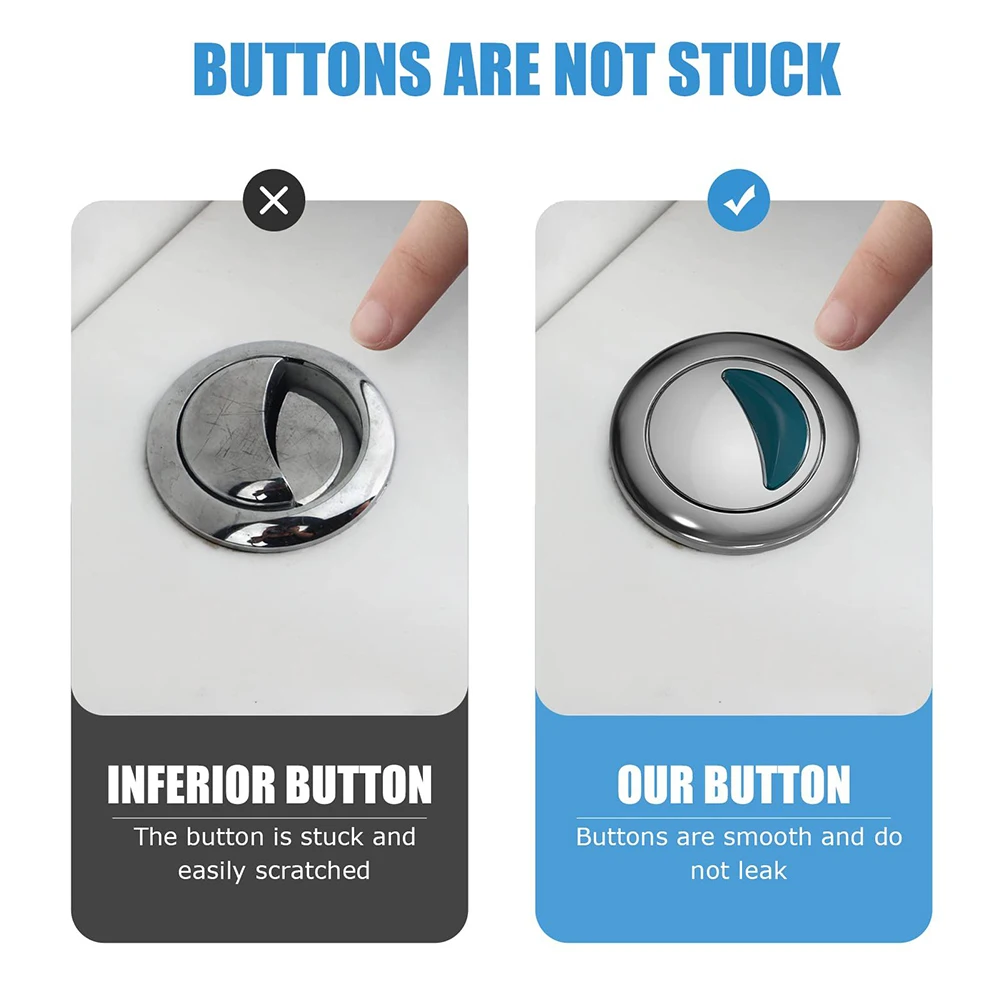 Push Button Switch Toilet Flush Button Dual Flush Water Saving Round Dual Push Switch For Cistern Tank Bathroom