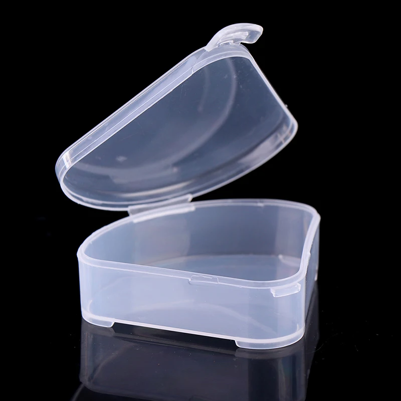 Portable Triangle Makeup Puff Storage Case – Transparent Cosmetic Bag