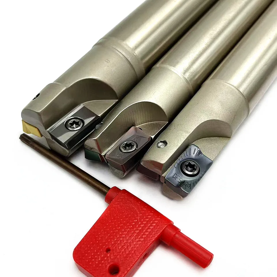Fresa CNC CK-CNC 400R C25-25-150 Con 10 Inserti APMT1604PDER In Metallo Duro