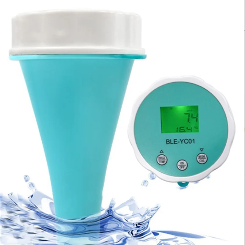 블루투스 연결 APP 수질 감지기, 수영장 잔류 염소 모니터 A, PH, ORP, EC, TDS, 온도, 6 인 1