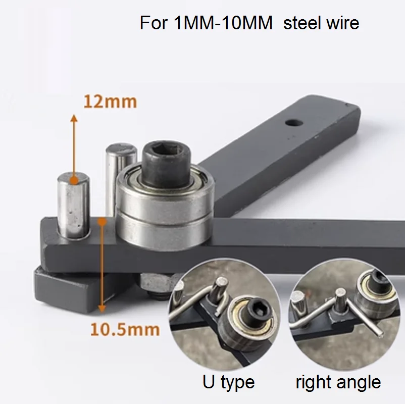 Manual Bending Machine 1-10MM Portable Small Manual Hoop Bending Machine Iron Wire Steel Wire Stainless Steel Line Round Bar Bender