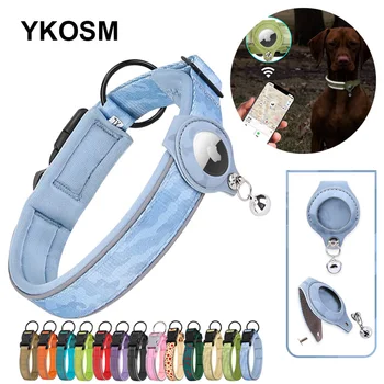 Airtag Dog Collar Adjustable Nylon Reflective Pet Collar For Small Medium Large Dog Durable Anti-lost Dog Necklace With Padded 1