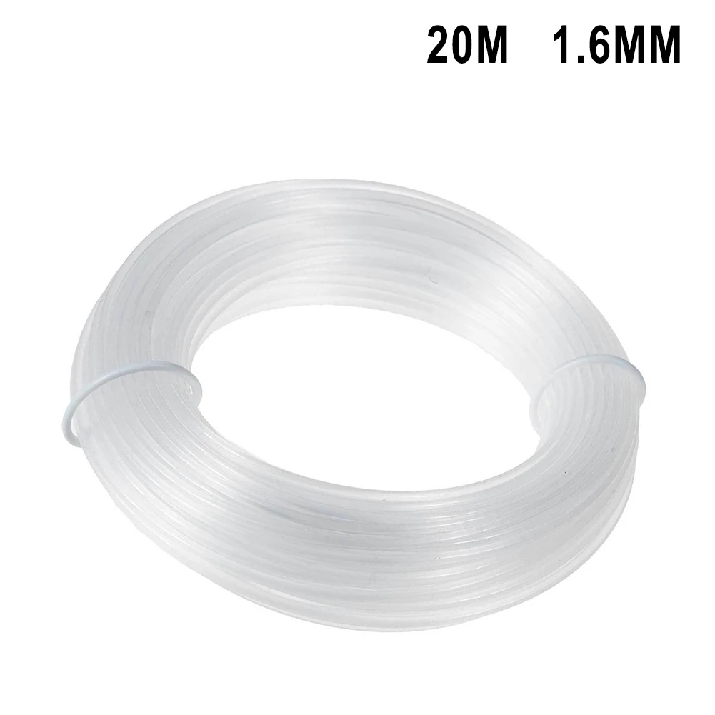 1 Roll 20M 1.6/2.0MM String Trimmer Line Nylon Grass Trimmer Rope Brush Cutter Strimmer Line Mowing Wire Lawn Mower Accessories
