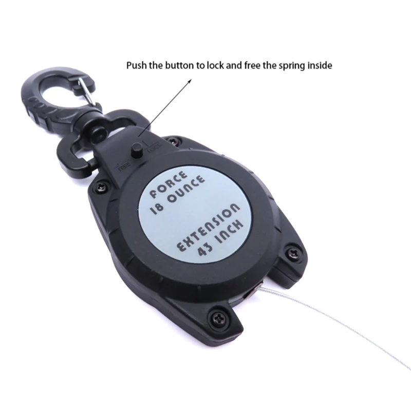 Dives Gear Retractable Tethers Scubas Diving Gear Retractor Retractable Cord Keepers Tethers with Lock