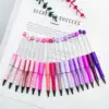 30PCS Multi Color Beaded Pen DIY Star Ocean Beadable Ballpoint Ball Pen Three Color Gradient Gift Advertising Pens 1