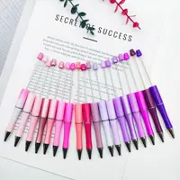 30PCS Multi Color Beaded Pen DIY Star Ocean Beadable Ballpoint Ball Pen Three Color Gradient Gift Advertising Pens 1