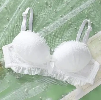 sujetadores sexys Women AB Cup Bra Wireless Gathered Soft V Brassiere Push Up Bralette For Women Lingerie Seamleass Bras Tops 1