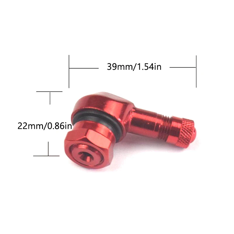 1Pcs Motorcycle Valve Stems Rim 90 Degree Angle Aluminum Alloy Valve Wheel Tire Tubeless Valve Caps For Rim Wheel Parts