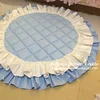 Round Ruffle Carpets for Living Room, Princess Bedroom Carpet, Custom Rug, Home Decoration 5