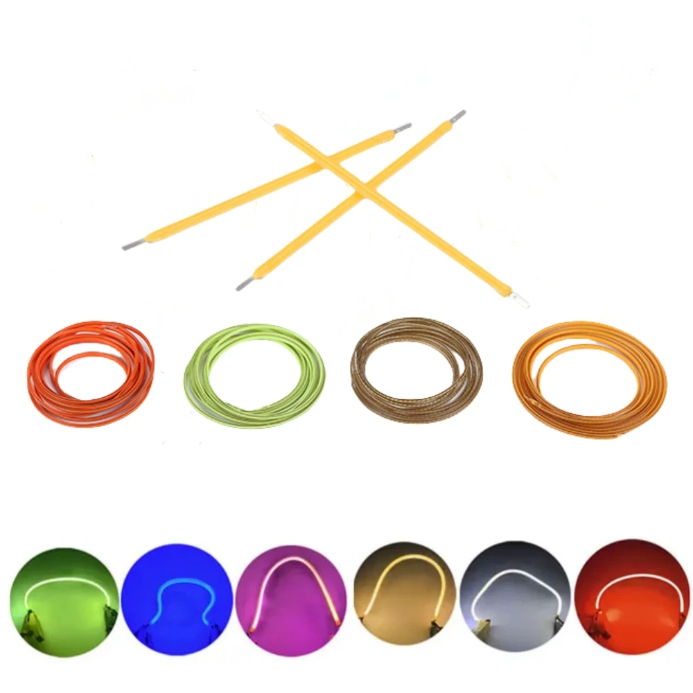 DC 3V COB LED 다이오드 노란색/빨간색/파란색/녹색/흰색 60MM 125MM 145MM 185MM 300MM 450MM 에디슨 전구 부품 유연한 LED 필라멘트