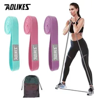 AOLIKES 3PCS Long Resistance Loop Band Set Unisex Fitness Yoga Elastic Bands Hip Circle Thigh Squat Band Workout Gym Equipment