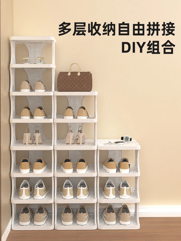 Small Shoes Organizer for Door Multi Layer Wall Corner Storage Rack Saving  Space Folding Shoe Simple Shoe Rack Partition Cabinet - AliExpress