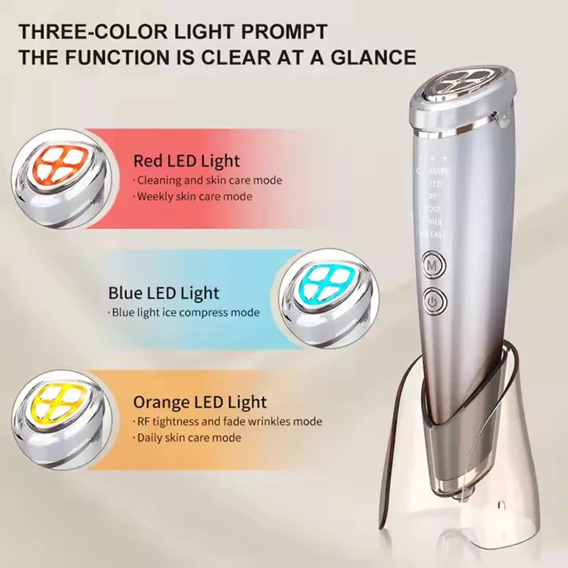 EMS Facial Massager High Frequency 6IN1 Face Lifting Microcurrents for Face and Eyes Tightening  RF Beauty Health Face Care Tool 5