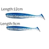 50pcs/Pack Two Color T-tail Soft Bait 9cm/12cm Mixed Color Silicone Fishing Lures Artificial Simulation High Elasticity Wobblers 4