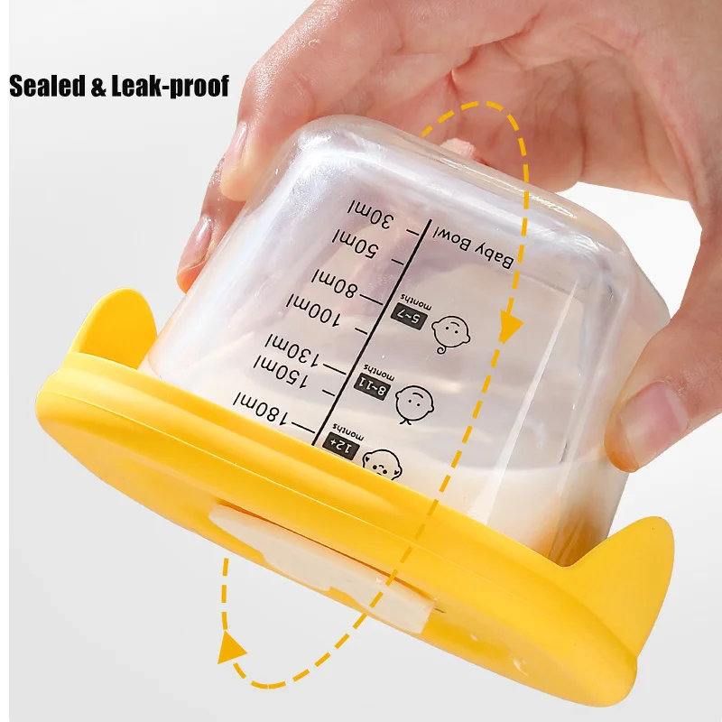 180ml Glass Baby Food Storage Jars With Lids Leakproof Snack Puree Containers For Toddlers Freezer Microwave Safe Feeding Bowls