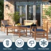 4Pcs Patio Chair Seat Covers 60x60x10cm Outdoor Cushion Slicovers with Zipper Dust-Proof Waterproof Patio Seat Cushion Covers 4