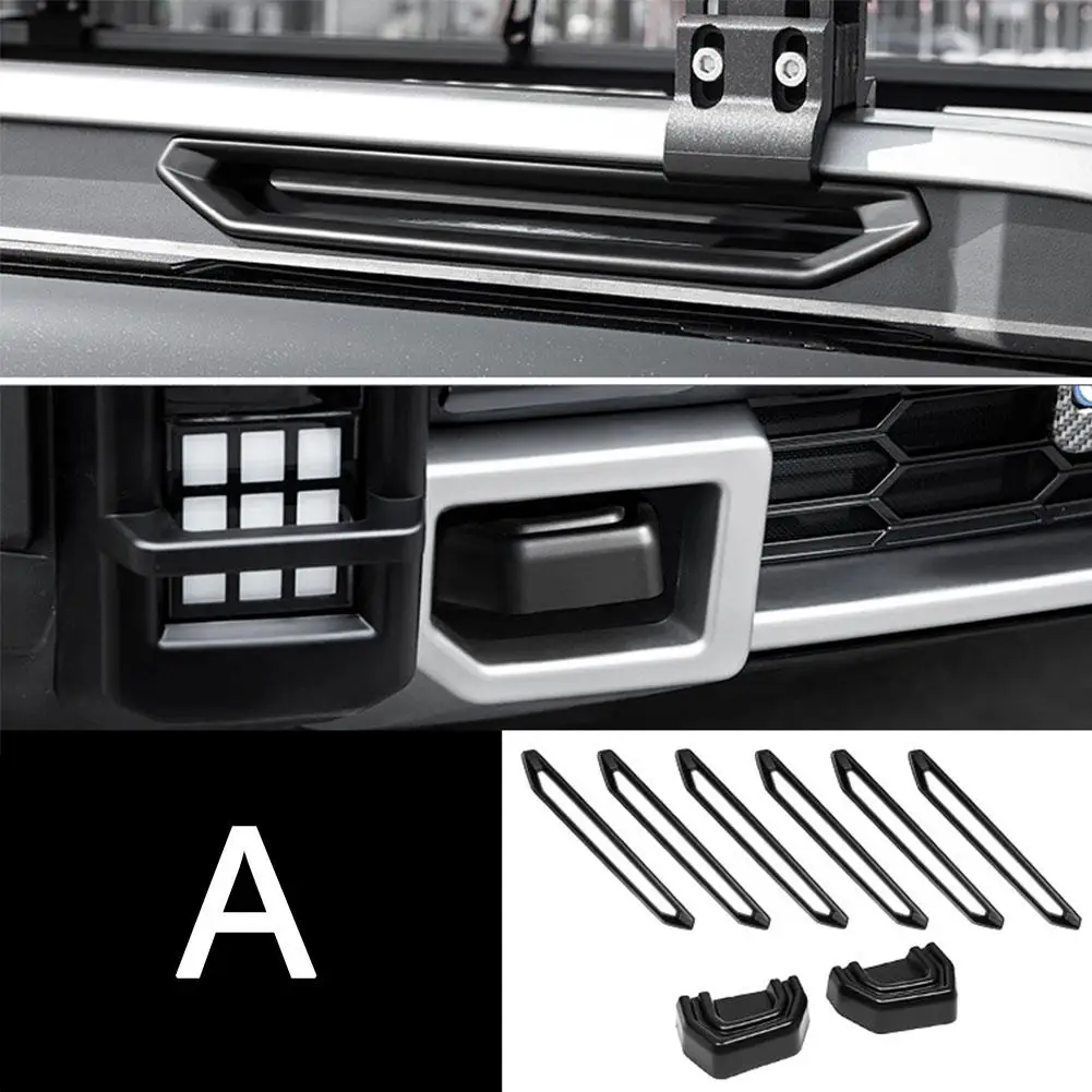 8-Piece Carbon Fiber Style Roof Rack Decorative Cover Set