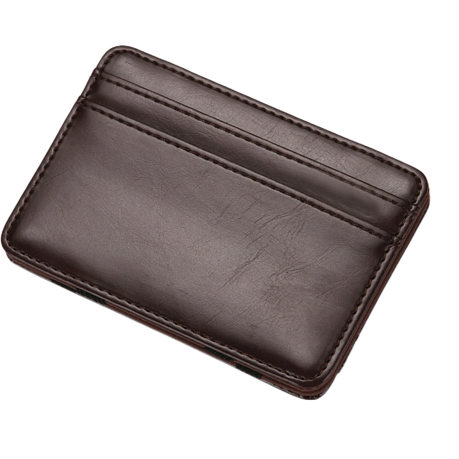 Men Slim Wallet With 4 Credit Card Slots PU Leather Bifold Small Purse