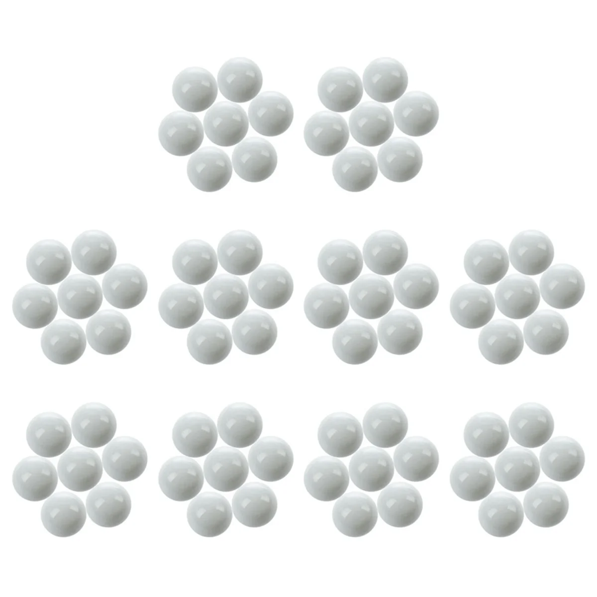 BAAU 100 Pcs Marbles 16mm Glass Marbles Knicker Glass Balls Decoration Color Nuggets Toy White