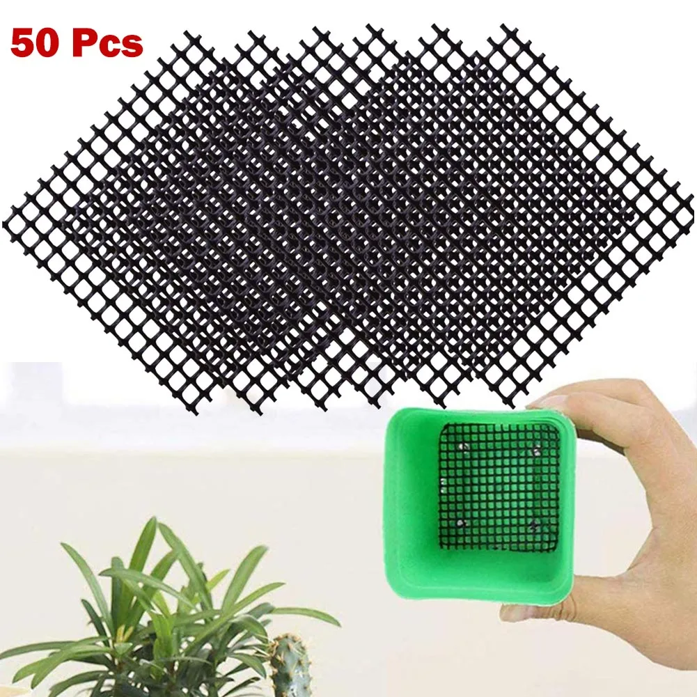 Flowerpot Gasket 50pcs Pot Hole Mesh Pad for Pot Bottom