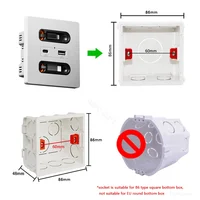 Universal Smart Socket With Charging line 20W Fast Charge USB C Port PC Power Wall Panel,Mobile phone charging Type C Outlet - Image 6