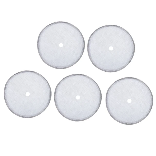 5Pcs Stainless Steel Coffee Filter 150 Mesh 8cm Diameter for 600ml French Press Coffee Pot Mesh Filter Accessory